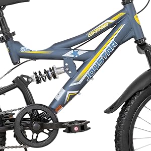 20 Inch Kid's Mountain Bike for Ages 5-13 Years Old, Dual-Suspension