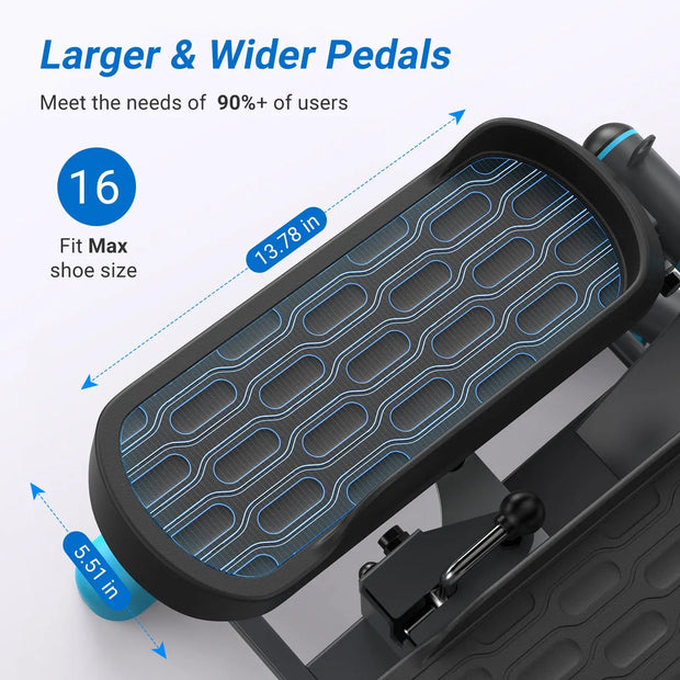 330LBS Capacity Dual Exercise Stepper with Resistance Bands for Home or Gym Workout