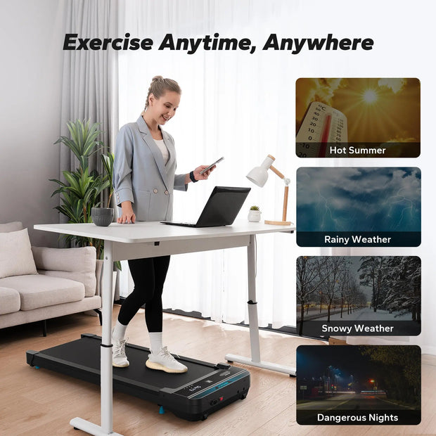Small Quiet Portable Walking Under Desk Treadmill