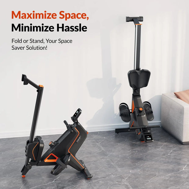 16 Level Quiet Resistance Foldable Compact Rowing Machine