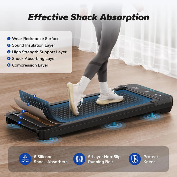 Small Quiet Portable Walking Under Desk Treadmill