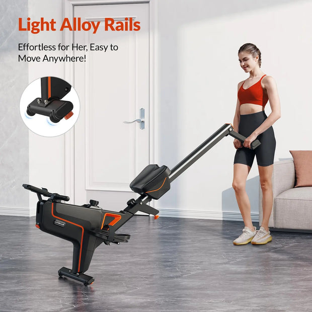 16 Level Quiet Resistance Foldable Compact Rowing Machine