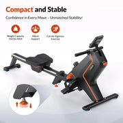 16 Level Quiet Resistance Foldable Compact Rowing Machine