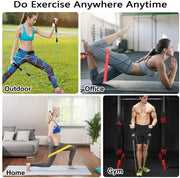11 pc. Latex resistance Pull bands for Pilates, yoga and CrossFit fitness