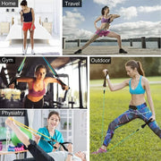 11 pc. Latex resistance Pull bands for Pilates, yoga and CrossFit fitness