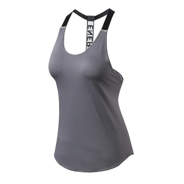 Women Breathable Backless Running Sportwear Tank Top