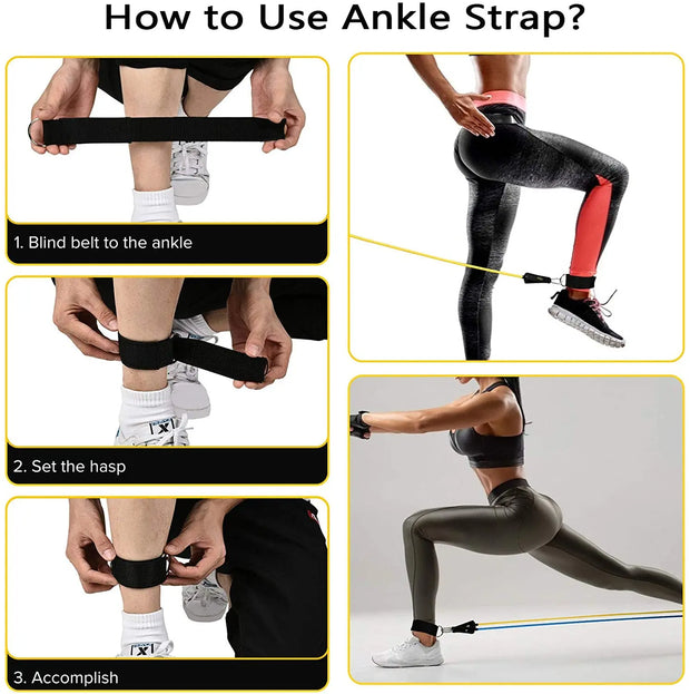 11 pc. Latex resistance Pull bands for Pilates, yoga and CrossFit fitness
