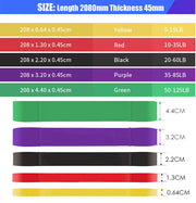 Natural Rubber Resistance Bands Fitness Rally Body Building Yoga Pull Up Belt 41" 208cm