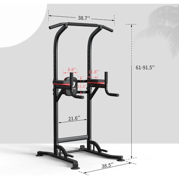 Power Tower  Pull Up Bar Dip Bar Stand Workout Machine