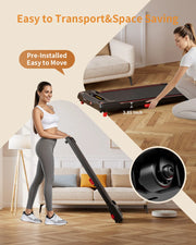 Under Desk Incline Walking Pad Treadmill 330lbs Capacity, 2.5HP