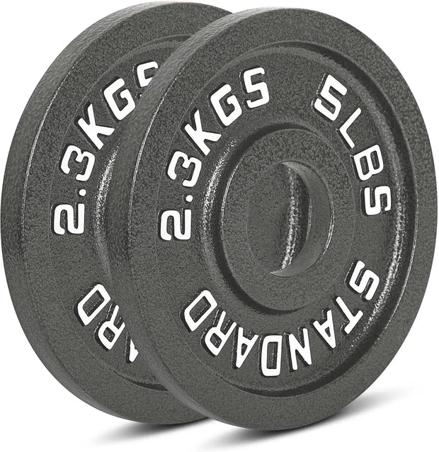 Cast Iron Weight Plates – Free Weights . Sold in Pairs - 2.5LB–45LB