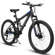 21-Speed Dual Full Suspension Mountain Bike 24/26/27.5 Inch