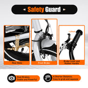 14" Children's Stabilized Training Bike with Handbrake Removable Wheels for Kids 3-6 Years