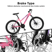 24 26 Inch wheel, 15" Steel Frame, 21-Speed  Female Bicycles