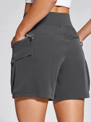 Women's Walking, Jogging, Workout Zippered Cargo Shorts