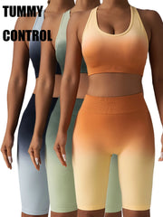 3 Pack Women's Yoga Fitness Tummy Control Workout Sets