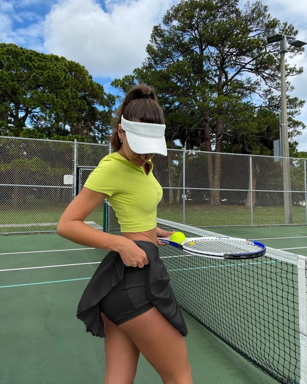 High-Waist Tennis Skirt Shorts for Women