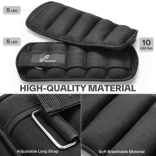1Pair 10lb Leg strap Ankle Weights  for Women, Men
