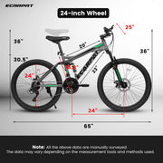 21-Speed Dual Full Suspension Mountain Bike 24/26/27.5 Inch
