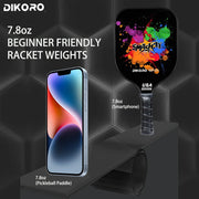 USAPA Lightweight Graphite Textured Surface Fiberglass Face Pickleball Paddles With Accessories