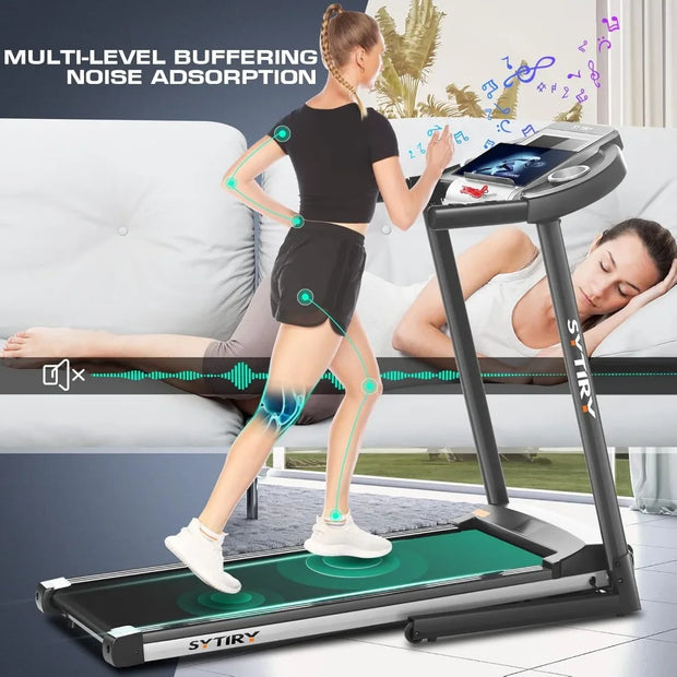 Folding Treadmill With TV Screen, WiFi and HiFi Speakers