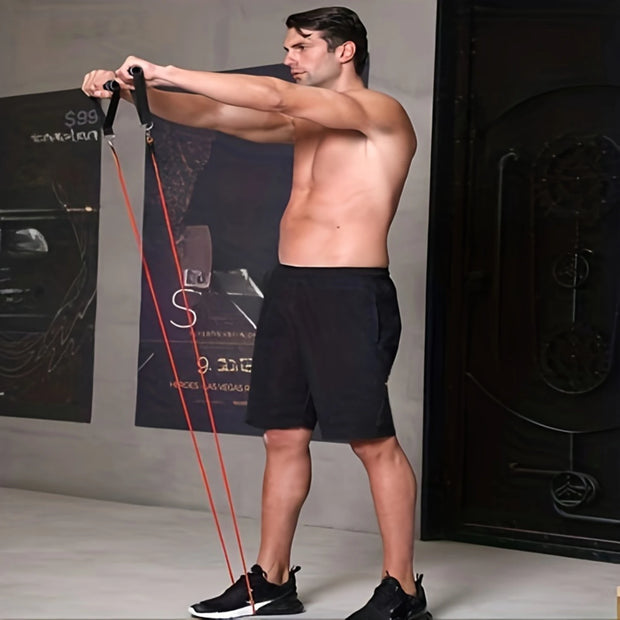 11pc TPE Resistance Workout Bands Set With Legs Ankle Straps For  Gym, Fitness, Yoga