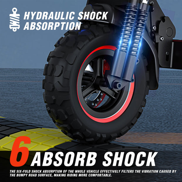 1200W Foldable Electric  Commuter E-scooter with Seat for Adults 11'' Off-road Tires