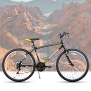 24/26 inch Mountain Bike for Men Women, 21 Speeds High-Carbon Steel Frame