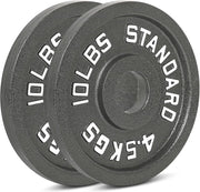 Cast Iron Weight Plates – Free Weights . Sold in Pairs - 2.5LB–45LB