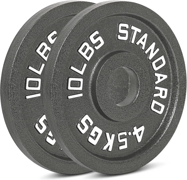 Cast Iron Weight Plates – Free Weights . Sold in Pairs - 2.5LB–45LB