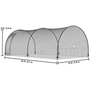 12/22/33/40 FT Heavy Duty Portable Baseball Enclosed Batting Pitching Cage Net with Carry Bag