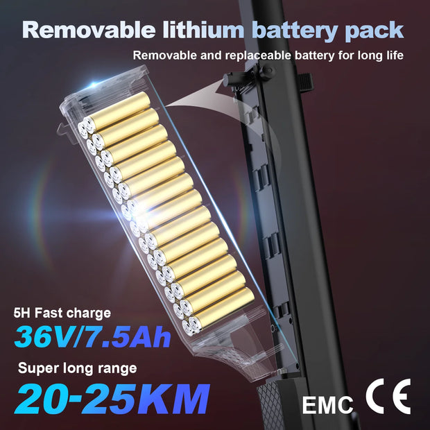 Foldable 350W 25KM/H 7.5AH 36V E Scooter
