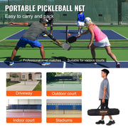 Portable 22FT Full Court Pickle Ball Indoor & Outdoor Net with Court Line, Paddles and Accessories