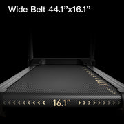 Folding Incline Treadmill with Pulse Sensors, 3.0 HP Quiet Brushless, 300 lbs. Capacity