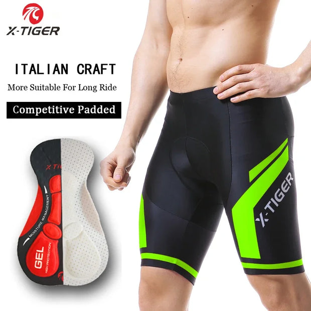 Pro Summer Shockproof 5D GEL Pad Cushion MTB Bicycle Bib Tights