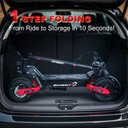 1200W Foldable E-Scooter for Adults -Max Speed 30MPH, 48V 13AH/23.4AH, 11"Off-Road Tires