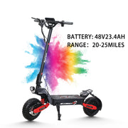 1200W Foldable E-Scooter for Adults -Max Speed 30MPH, 48V 13AH/23.4AH, 11"Off-Road Tires