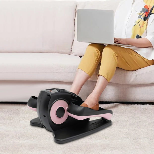 2-in-1 Sitting Foot Pedal Mini Elliptical Exercise Equipment with LCD Screen Remote Control