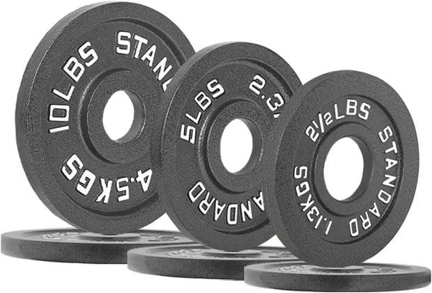 Cast Iron Weight Plates – Free Weights . Sold in Pairs - 2.5LB–45LB