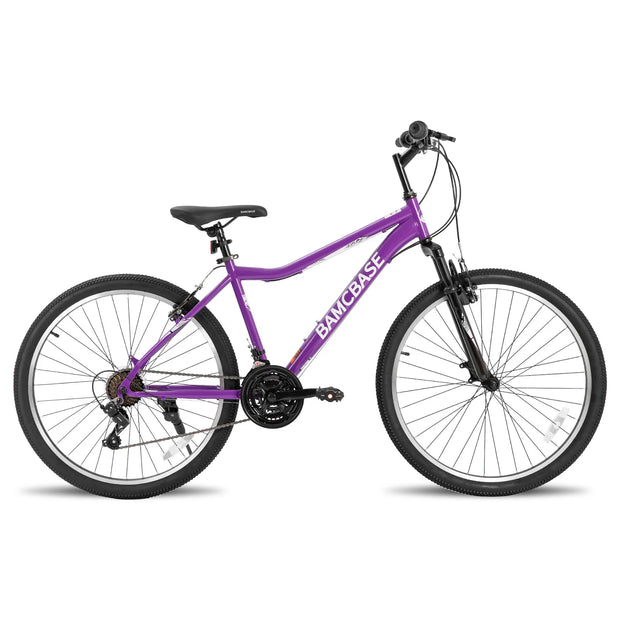 26 Inch Women‘s Mountain Bike, 21 Speeds, Steel Frame with Suspension Fork