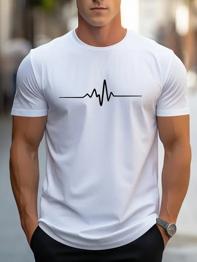 Men's Summer Crew Neck Short Sleeve Sports T-shirt
