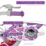 Girls12/14/16 Inch Bicycle with Basket and Stabilizers