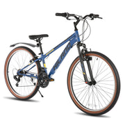 26 Inch Mountain Bike, 21 Speeds, High-Tensile Steel Frame, V Brake, Hardtail MTB
