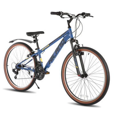 26 Inch Mountain Bike, 21 Speeds, High-Tensile Steel Frame, V Brake, Hardtail MTB