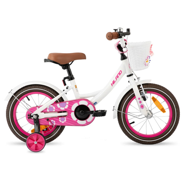 Girls12/14/16 Inch Bicycle with Basket and Stabilizers