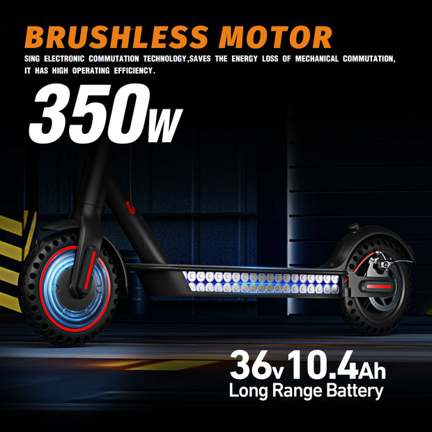 Lightweight 350W Foldable Electric Scooter for Adults and Teens with APP Support