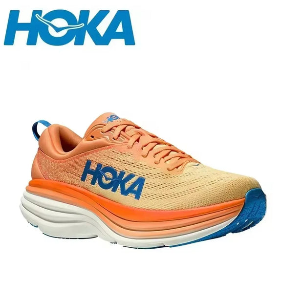 Original HOKA Bondi 8 Sport Road Running Breathable Anti Slip Cushioning Shoes for Men and Women
