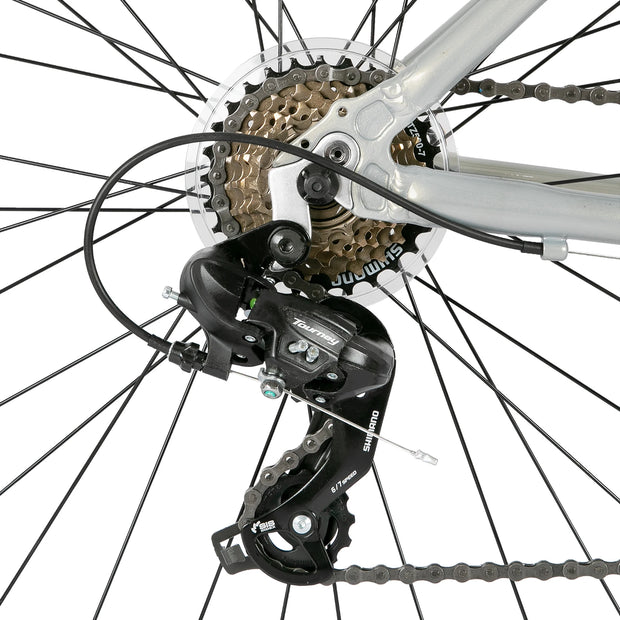 Step-Over or Step-Through Frame Hybrid Urban Commuter Bike, 7 Speeds