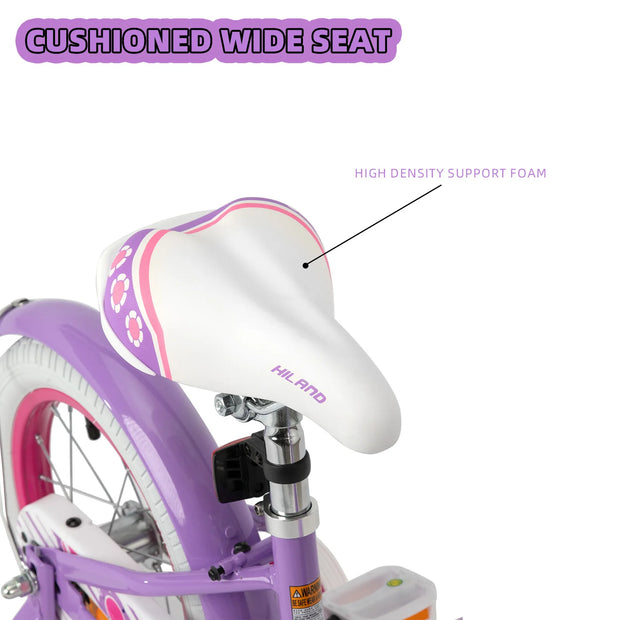 Girls12/14/16 Inch Bicycle with Basket and Stabilizers