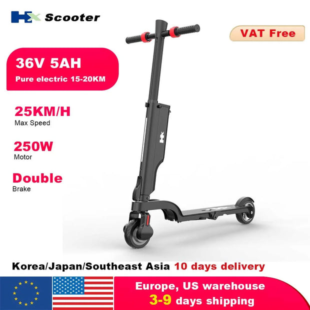 Foldable 350W 25KM/H 7.5AH 36V E Scooter